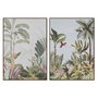 Toile Home ESPRIT Vert Tropical 100 x 4 x 140 cm (2 Unités)