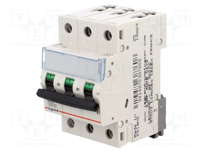 LEGRAND Disjoncteur S300 TX 3 pôles 32A 400VAC 6kA LEGRAND Disjoncteur S300 TX 3 pôles 32A 400VAC 6kA