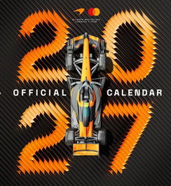 Automobilist Calendrier officiel McLaren Mastercard Formula 1 Team 2027, 30 x 30 cm