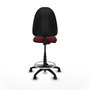 Tabouret Aýna taburete Contact permament de base Cuir écologique Bordeaux Structure polyamide noire Sans accoudoirs Sans appui-tête Roulettes en nylon 50 mm