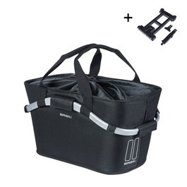 Basil Classic Carry All Panier Vélo Arrière MIK - 22L Aluminium Polyester Noir