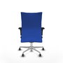 Piqueras Y Crespo Chaise de bureau Albacete bleu avec mécanisme synchrone et base aluminium
