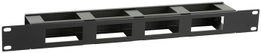 Lanview Panneau de gestion de câbles 1U 19 pouces type S avec couvercle noir