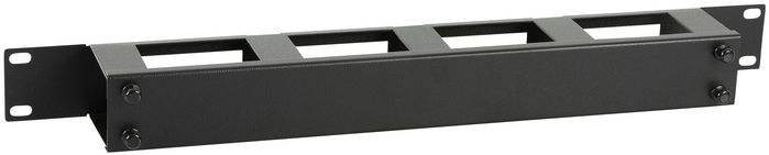 Lanview Panneau de gestion de câbles 1U 19 pouces type S avec couvercle noir