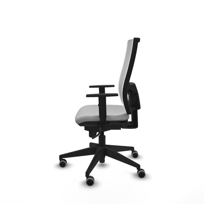 PIQUERAS Y CRESPO Chaise de bureau Horna gris clair et blanc avec mécanisme synchrone
