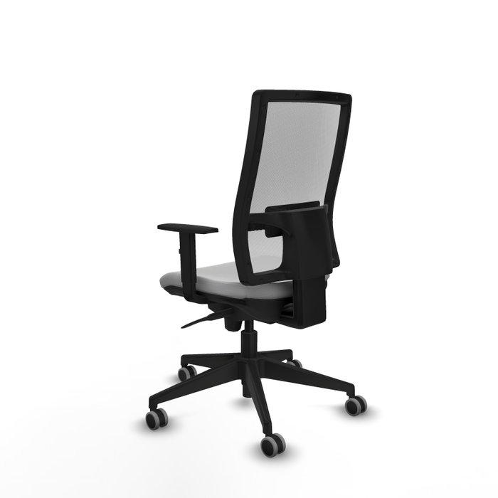 PIQUERAS Y CRESPO Chaise de bureau Horna gris clair et blanc avec mécanisme synchrone