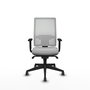 PIQUERAS Y CRESPO Chaise de bureau Horna gris clair et blanc avec mécanisme synchrone