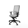 PIQUERAS Y CRESPO Chaise de bureau Horna gris clair et blanc avec mécanisme synchrone