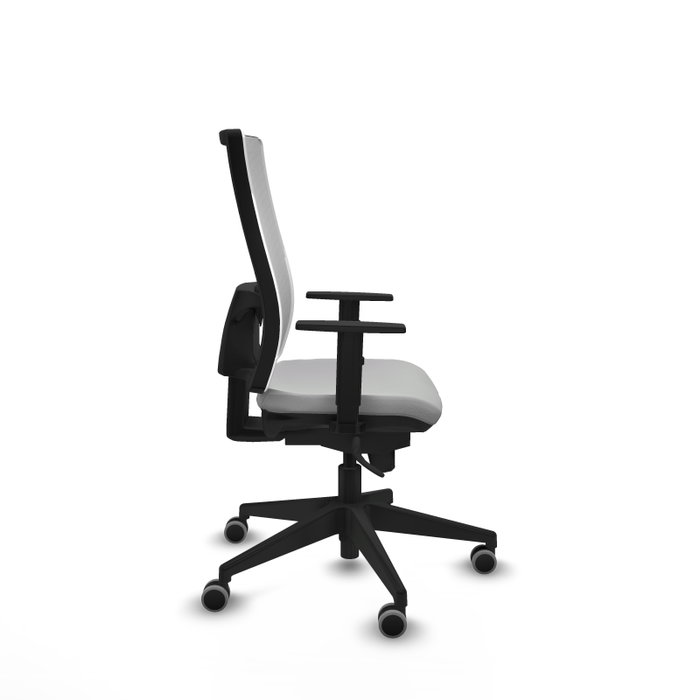 PIQUERAS Y CRESPO Chaise de bureau Horna gris clair et blanc avec mécanisme synchrone
