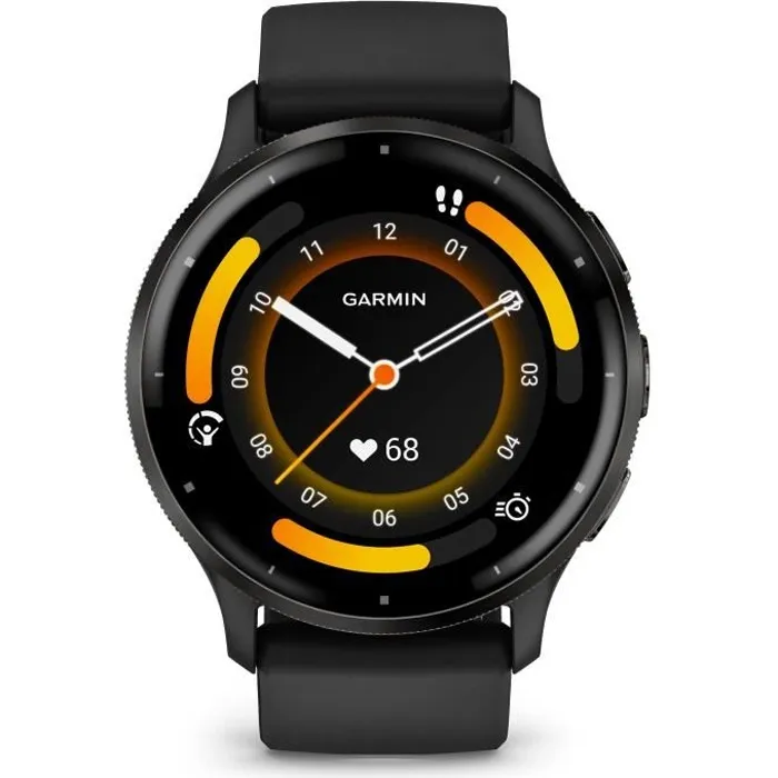 Garmin Montre Connectée GPS Venu 3 - 35.4 mm (1.4") - Boîtier acier gris, bracelet silicone noir - WiFi, autonomie 14 jours, suivi santé et fitness Garmin Montre Connectée GPS Venu 3 - 35.4 mm (1.4") - Boîtier acier gris, bracelet silicone noir - WiFi, autonomie 14 jours, suivi santé et fitness