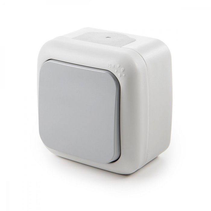Commutateur 10A 250V IP54 Gris Commutateur 10A 250V IP54 Gris