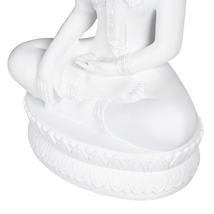 BigBuy Home Figurine Décorative Blanc Buda