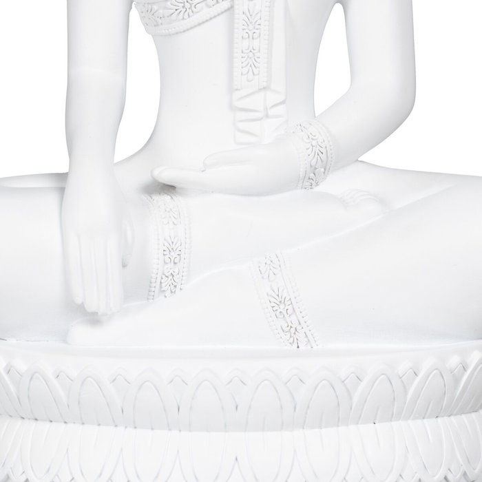 BigBuy Home Figurine Décorative Blanc Buda