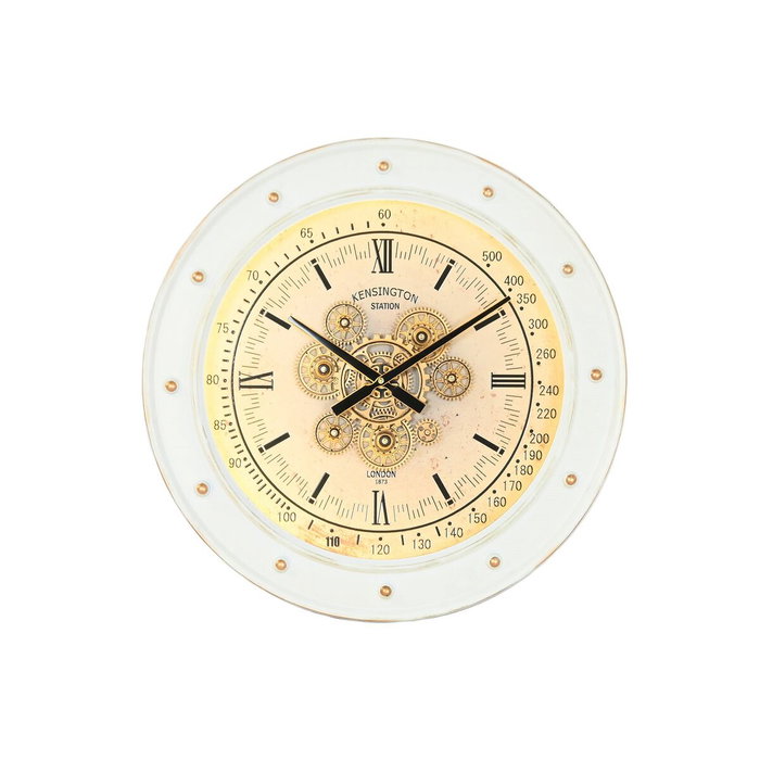 Horloge Murale Home ESPRIT Blanc Métal Loft 60 x 9 x 60 cm