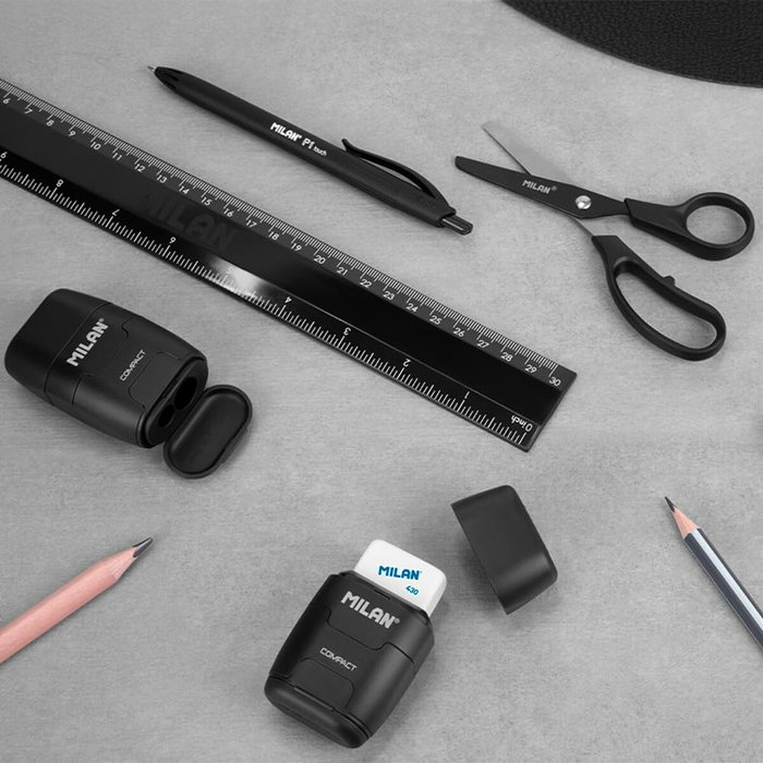 Taille-crayon Milan compactserie especial shadow Noir Caoutchouc