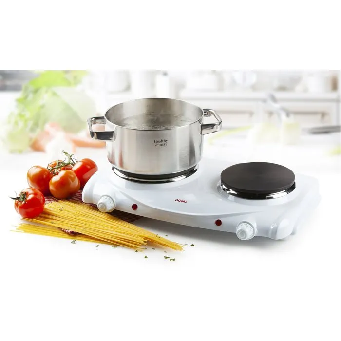 Domo Plaque de cuisson électrique 2 feux 15 cm et 18 cm Domo Plaque de cuisson électrique 2 feux 15 cm et 18 cm