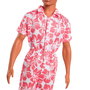 Mattel Ken Fashionistas - Poupée Ken avec short hawaïen à motif blanc et corail, cheveux tressés et sandales vertes, jouet pour enfants dès 3 ans