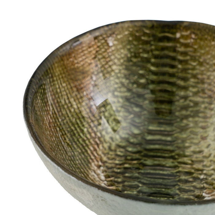 Centre de Table Olive verre 14 x 14 x 5 cm 14 x 14 cm