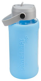 Paladone Products Bouteille d'eau en verre Minecraft avec manchon