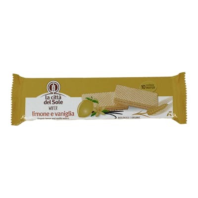 LA CITTA DEL SOLE Wafer Citron et Vanille 125 g LA CITTA DEL SOLE Wafer Citron et Vanille 125 g