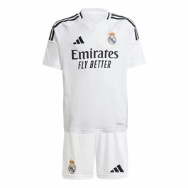 Ensemble de Sport pour Enfants Adidas Real Madrid 24/25 Home Kit Blanc
