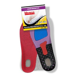Hidalgo Semelles Multideportives en Gel Taille 34-40 (Recortable) veloutées et respirantes