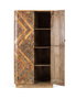 GINER Y COLOMER - Armoire en Bois de Mango Massif avec 2 Portes 170 cm - Décoration à Incrustations et Miroirs - Naturel - Pour Salon ou Chambre