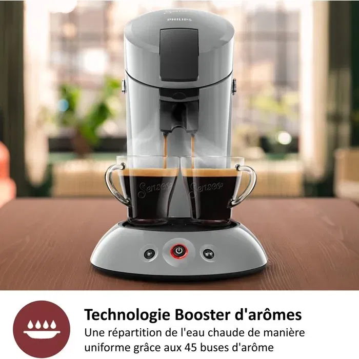 Philips HD6553/71 - Machine à café à dosettes Senseo Original - Technologie Booster d'arômes, Crema Plus - Gris