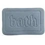 Today UTILITY Tapis de bain mémoire de forme, bleu, dimensions 40x60 cm, polyester moelleux absorbant avec revêtement antidérapant PVC, sèche rapidement