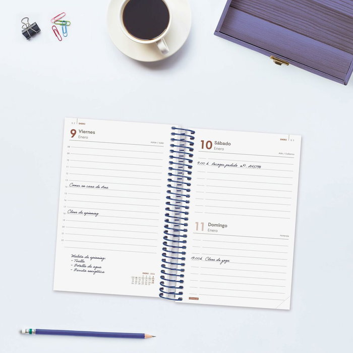 Agenda Finocam YEAR Bleu 11,7 x 18,1 cm 2026