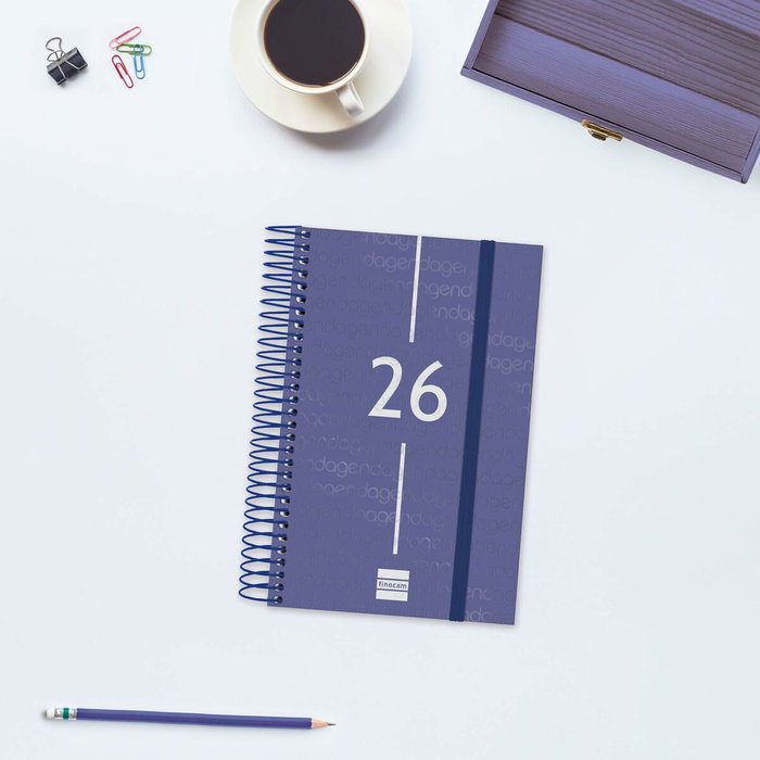 Agenda Finocam YEAR Bleu 11,7 x 18,1 cm 2026