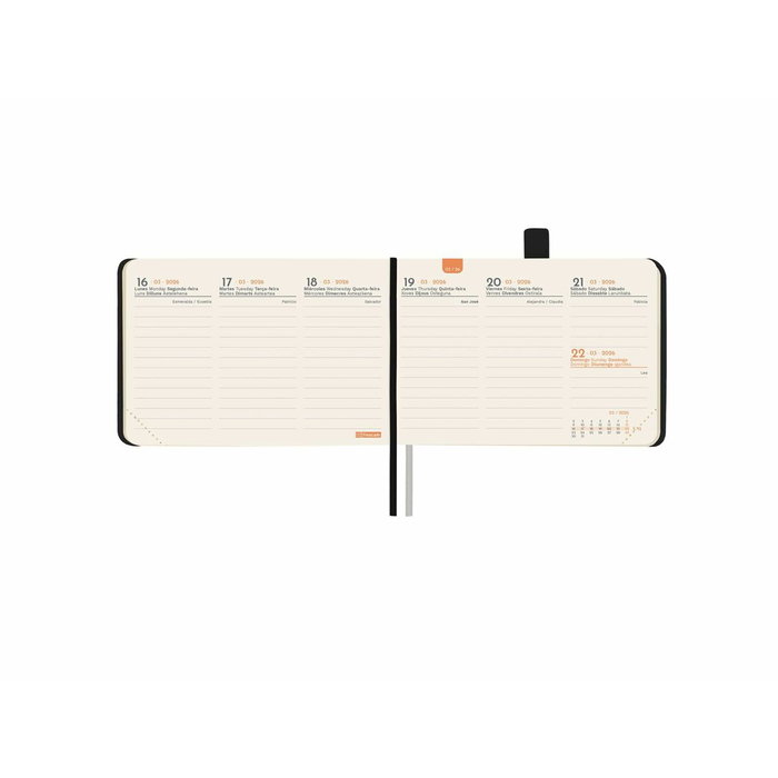 Agenda Finocam MÍNIMAL TEXTURA Noir Mini 10,4 x 7,3 cm 2026