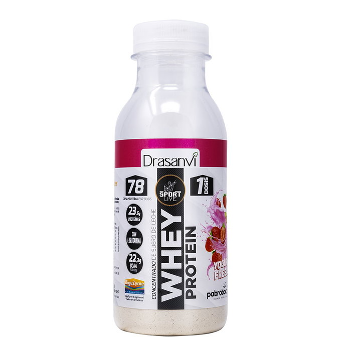 DRASANVI SPORT LIVE Whey Protein Yaourt et Fraise 500g DRASANVI SPORT LIVE Whey Protein Yaourt et Fraise 500g