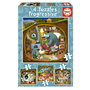 Educa Puzzles progressifs 12-16-20-25 pièces - Contes de la Forêt - Pour enfants dès 3 ans - Réf. 19685