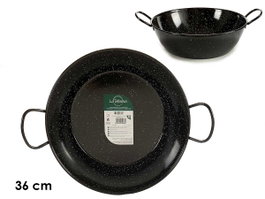 La Dehesa Poêle Profonde Émaillée avec Ansas 36 cm Noir Acier Émaillé (Set de 4)