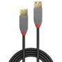 Lindy Rallonge USB 3.2 Gen 1 Type A/A Anthra Line 0.5 m - Câble de qualité professionnelle 5 Gbit/s pour installations audio, vidéo et IT