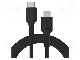 GREEN CELL Câble USB 2.0 de deux côtés USB C, 2m, noir