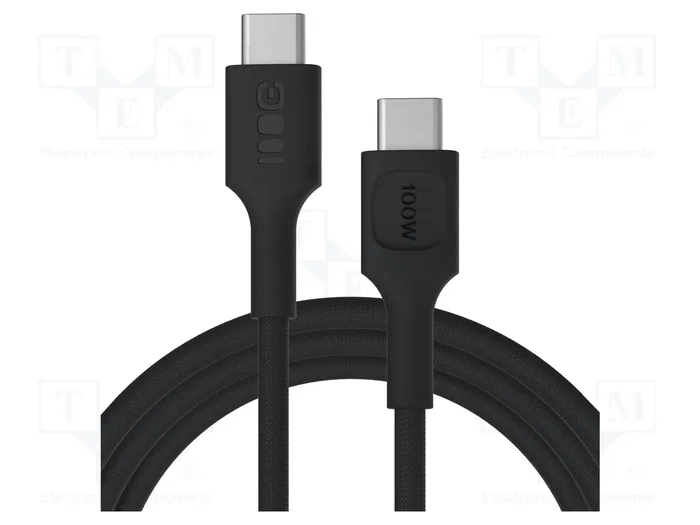 GREEN CELL Câble USB 2.0 de deux côtés USB C, 2m, noir GREEN CELL Câble USB 2.0 de deux côtés USB C, 2m, noir