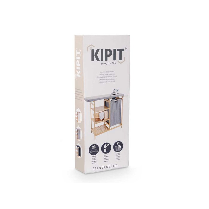 KIPIT Planchero Bambu Cajones Crema