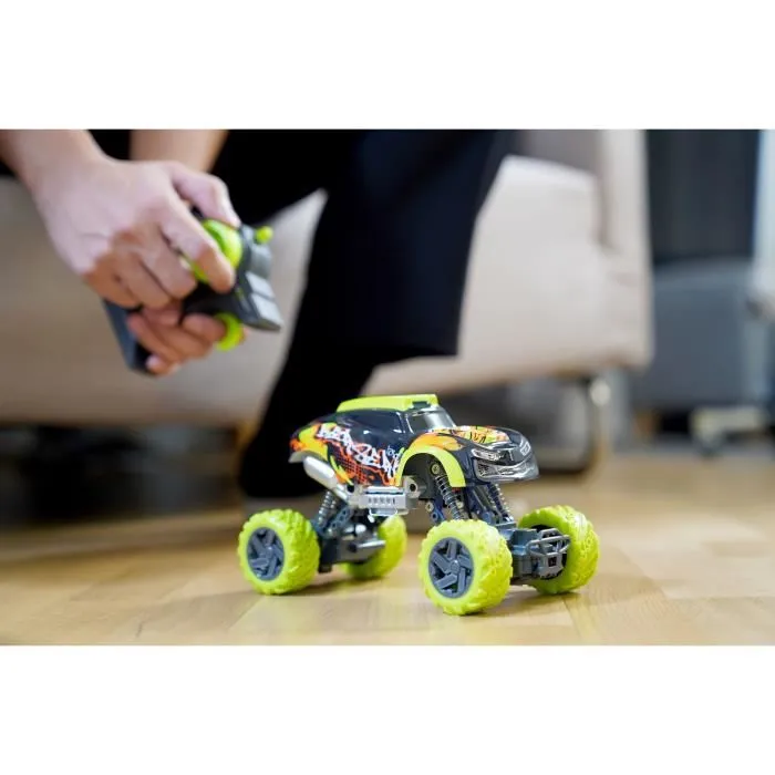 Exost Voiture télécommandée 4x4 X-CRAWLER tout-terrain 20 cm avec suspensions avant et arrière, alimentée par piles AA, pour enfant dès 5 ans
