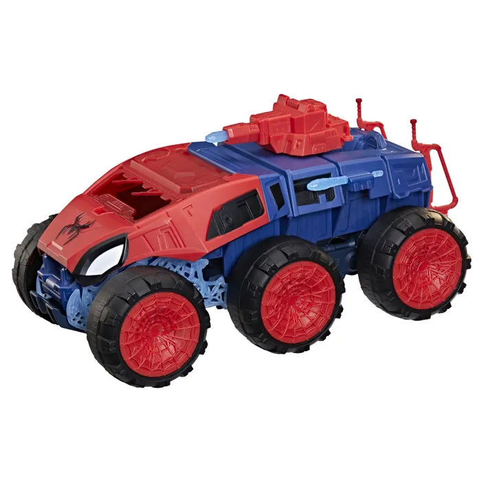 Hasbro Spiderman Super tank à mâchoire 2-en-1, coffret de figurines de 11,5 cm avec véhicule