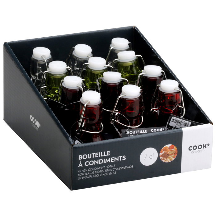Cook Concept Bouteille à épices de 75 ml assortie en verre