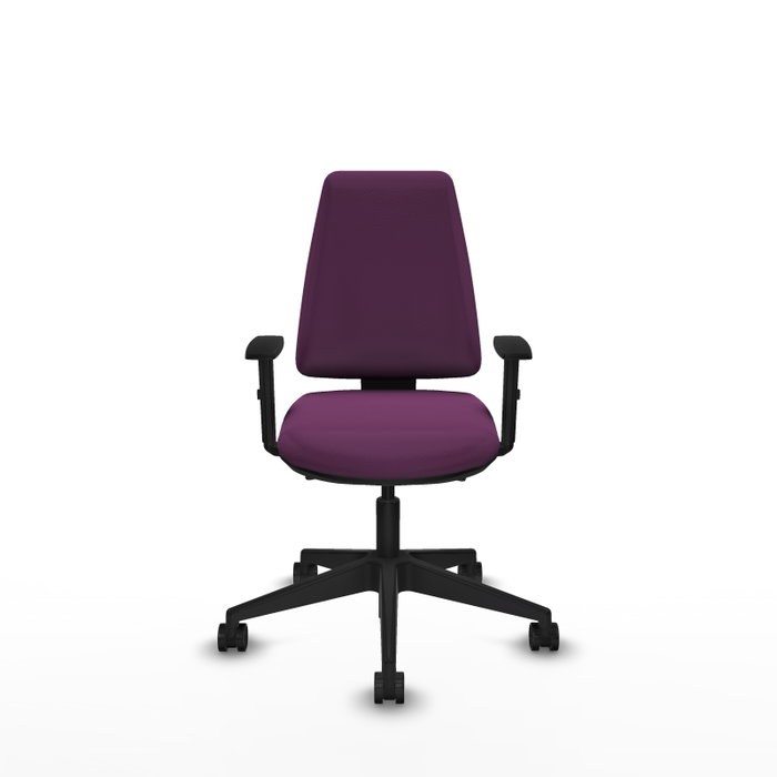 Chaise Elche Asynchrone Cuir écologique Pourpre Base pyramidale noire Accoudoir 1D Sans appui-tête Roulettes 65mm nylon Chaise Elche Asynchrone Cuir écologique Pourpre Base pyramidale noire Accoudoir 1D Sans appui-tête Roulettes 65mm nylon