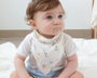KioKids Set de 2 bandanas pour bébé en bambou et coton - Doux, respirant, anti-UV - 70% bambou, 30% coton - Couleur Beige - Certifié Oeko-Tex Standard 100
