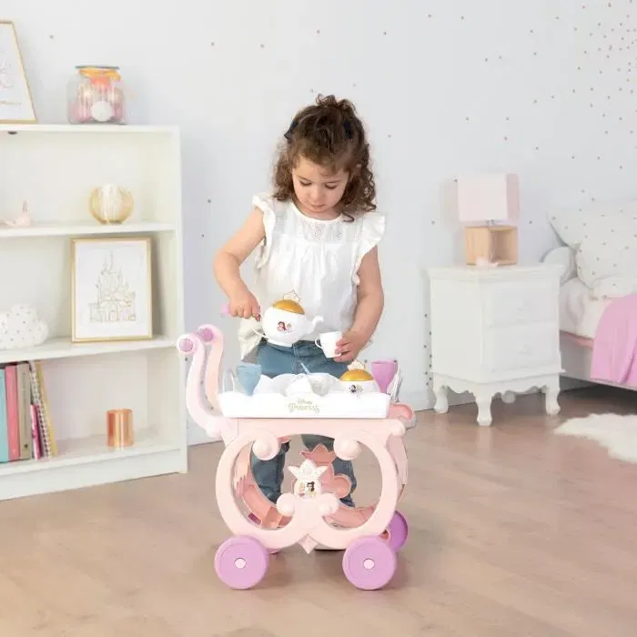 Smoby - Desserte XL Disney Princesses avec 17 accessoires inclus - Jeu d'imitation pour enfant dès 3 ans