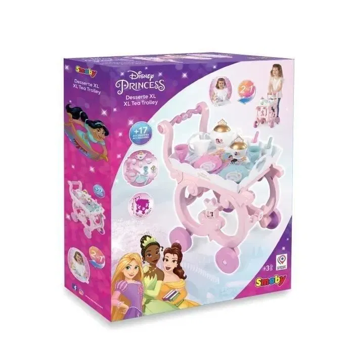 Smoby - Desserte XL Disney Princesses avec 17 accessoires inclus - Jeu d'imitation pour enfant dès 3 ans
