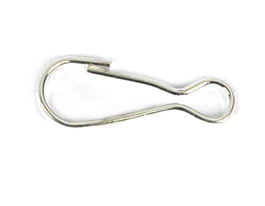 Innspiro Lot de 10 fermoirs métalliques à crochet argentés 20,0x4,7mm