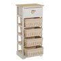 BigBuy Home Caisson à Tiroirs SWEET HEART Crème Naturel