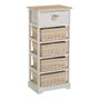BigBuy Home Caisson à Tiroirs SWEET HEART Crème Naturel