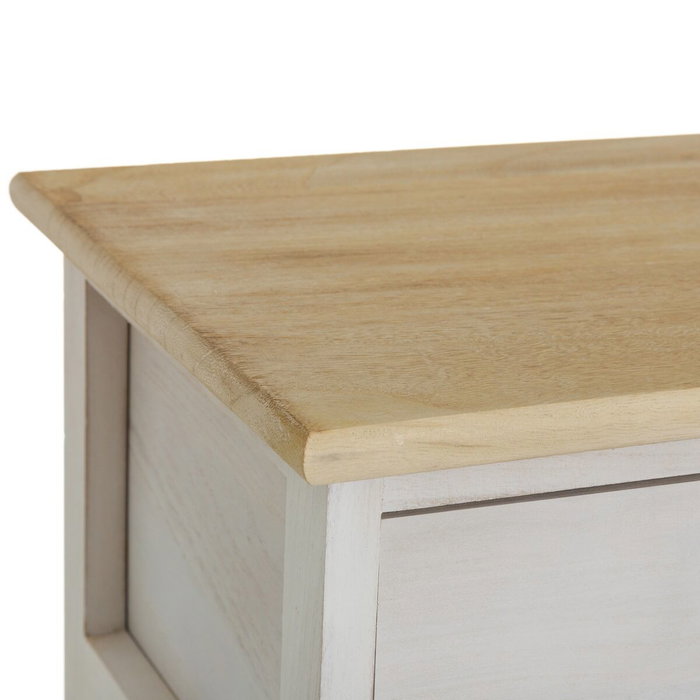 BigBuy Home Caisson à Tiroirs SWEET HEART Crème Naturel